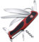 Victorinox Ranger Grip 57 Couteau de Poche Suisse, Multitool, 13 Fonctions, Lame Fixe, Ouverture Une Main, Rouge/Noir