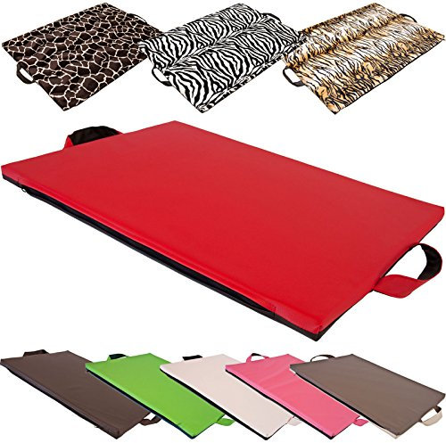 CopcoPet Hundematte Alex Rot/Schwarz 128 x 88 cm XXL – Robustes Kunstleder – Waschbar, abwaschbar, rutschfest & pflegeleicht – Für große Hunde, Auto, Garten, Camping – Mit 3,5 cm Schaumstoffkern