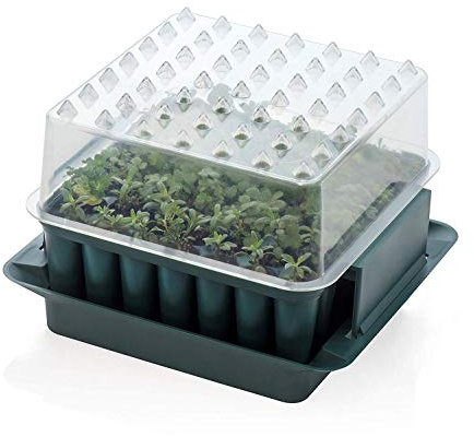 Agralan Plug Plant Trainer | Plant Seed Propagator | Grow Plug Plants from Seed | Self Watering Reservoir Windowsill | 49 Cell Propagator |