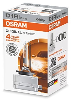 Osram XENARC Osram ORIGINAL D1R, Xenon Scheinwerferlampe, 4150K , 66154, 1er Faltschachtel, silber, schwarz