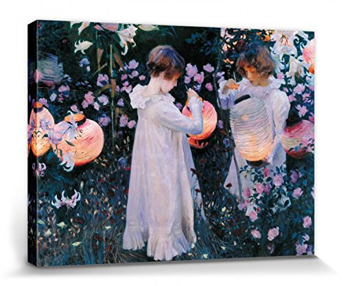 1art1 John Singer Sargent Poster Nelke, Lilie, Lilie, Rose, 1885–86 Bilder Leinwand-Bild Auf Keilrahmen | XXL-Wandbild Poster Kunstdruck Als Leinwandbild 40x30 cm