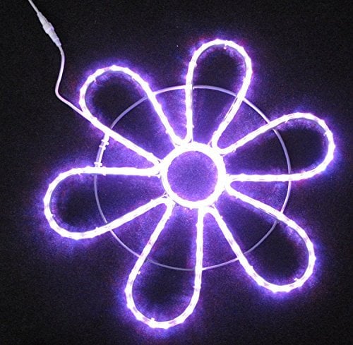 IKu ® Lichtschlauch Lichtmotiv 230 V Pink Blumendekoration 74 cm Durchmesser Aluminiumrahmen