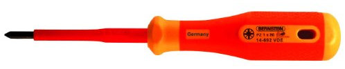 Bernstein 14-691 VDE Phillips Screwdriver Pozi-Drive Size 1 Blade Length 80 mm with 2-Component Handle