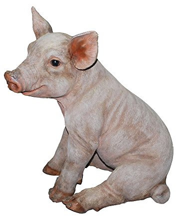 Hi-Line Gift Ltd. Gartenfigur Schwein, bemalt, 45,7 cm