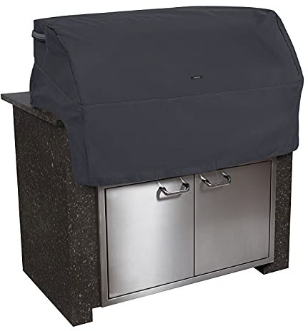 Classic Accessories 55-398-020401-EC Ravenna Built-In Grill Top Cover Premium Outdoor Grill Cover with Durable and Water Resistant Fabric, Black, Small