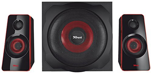 Altavoces 2.1 TRUST Gaming GSP-421 120W MAX.(60W RMS) SUBWOOFER Madera 40W Mando CABLEADO con Entrada DE LÍNEA
