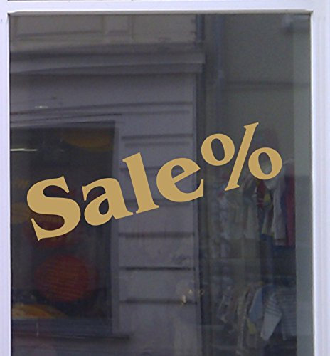 Don Cappello Sale% Schaufensterbeschriftung Aufkleber Werbung Auto Laden Gold 1 Stück 120 cm