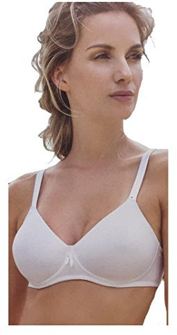 BELSENO LEPEL Reggiseno Senza Ferretto Cotone,Senza Cuciture Coppa c (5, Bianco)