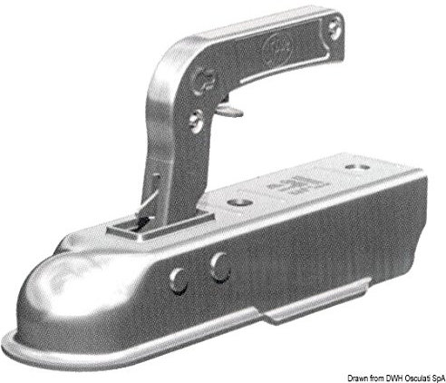 Gancio traino quadro 50 mm max 750 kg