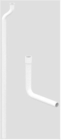 Sanit Spülrohr mit Bogen für hochhängende Spülkasten 01A02010099