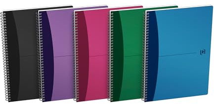 Hamelin Papierbrands 353002406 Spiralbuch Oxford Office, Optik Paper 90 g/qm, A4,5mm kariert, 90