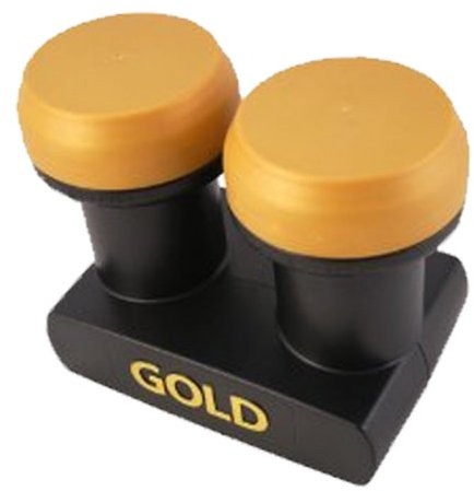 Micro Monoblock Single New Gold Edition LNB (Premium Gold Anschlüsse, Full HD, 3Dready, 0,1dB) schwarz, gold