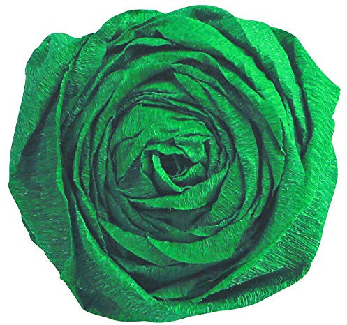 Clairefontaine 903074C Packung mit 10 Bögen Krepppapier, 2,5 x 0,5m, ideal für kreativen Hobbies, 1 Pack, flaschengrün