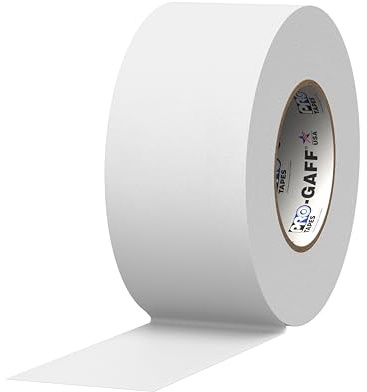 ProTapes 840178016256 Pro Gaff Premium Reinigungstuch matt Gaffers Tape mit Gummi Kleber, 11 Mil Dick, 55 YD. Länge, 7,6 cm Breite, weiß