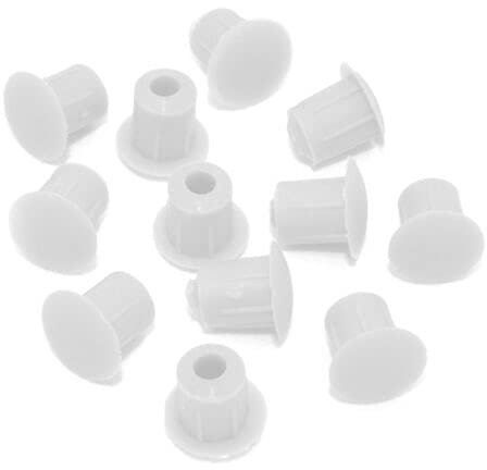 M5 (5mm) DRILL HOLE COVER CAPS - BLANKING FURNITURE KITCHEN CABINET SHELF (Off White, 25)
