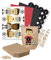 DIY Fußball-Adventskalender Set zum Basteln - Basteladventskalender Fußball - zum selber befüllen - Trikot rot Hose schwarz Sticker schwarz