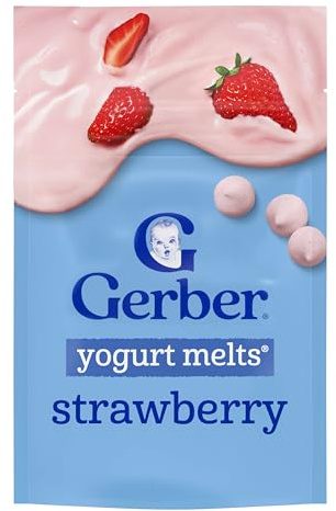 GERBER SNACK FOR BABY Yogurt Melts Strawberry 1oz Pouch.