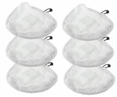 First4spares Washable Microfibre Cloth Cleaning Pads for Vax S87-T2 Red Steam Mop (Pack of 6)