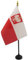 AZ FLAG - Tischflagge Polen Mit Adler - 15x10 cm Goldene Splitze - Polnische Tischfahne 10 x 15 Cm - Flaggen