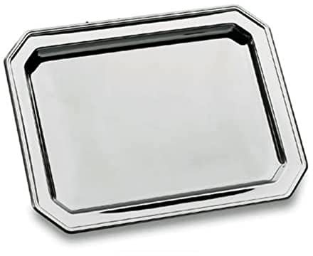 Lacor Bandeja Octogonal, Acero, Plateado, 41x32 cm