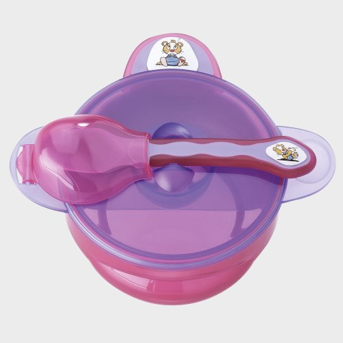Pauli Walz Babys erstes Schälchen mit Löffel, grün/gelb (lila/pink)