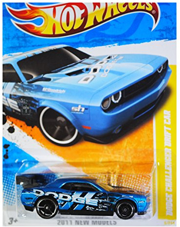 2011 HOT WHEELS 2011 NEW MODELS BLUE DODGE CHALLENGER DRIFT CAR 6/50