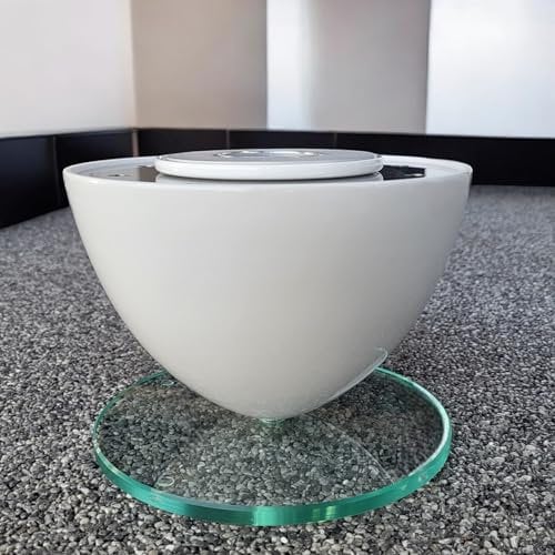 Alfra Tischfeuer Kolumbus - Feuer & Duft | Bioethanol | Tischkamin Indoor + Outdoor 15x20cm inklusive Duftzerstäuber | Gartenfeuer weiß | Feuerschale