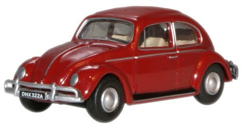 Oxford Diecast 1:76 Ruby Red VW Beetle Collectable model 76VWB002