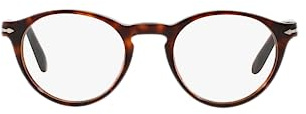 Persol Unisex PO3092V Round Prescription Eyewear Frames, Havana/Demo Lens, 48 mm