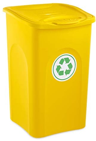 Stefanplast Begreen-Cubo de Basura (50 L), Amarillo