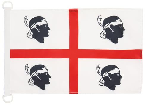 AZ FLAG Bandiera Navale Sardegna 45x30cm - Bandiera Maritima Sardegna 30 x 45 cm speciale Nautismo, Padiglione Nautico