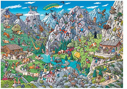 Heye HY29680 Alpine Fun, Tanck Puzzle, Grey: 1000 Teile (Dreiecksschachtel Puzzle Heye)