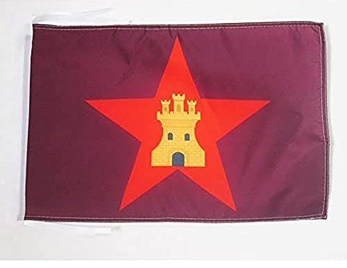 BANDERA de CASTILLA COMUNERA INDEPENDENTISTA 45x30cm - BANDERINA CASTELLANA NACIONALISTA 30 x 45 cm cordeles - AZ FLAG