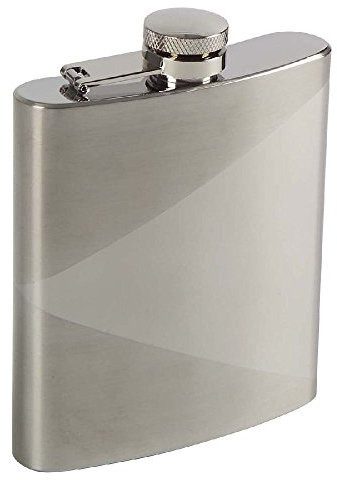 Haller Unisex – Erwachsene Flachmann Edelstahl 200ccm, Silber, 200