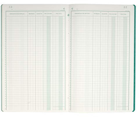 EXACOMPTA Piqûre 32x19,5cm Livre d'Inventaire 31 lignes 80 pages