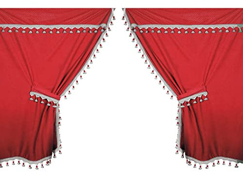 Lampa 98634 Premiere, Set Tende in Microfibra per Camion - Rosso
