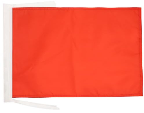AZ FLAG - Drapeau Commissaire de course Rouge - 45x30 cm - Pavillon Interruption De La Course 100% Polyester Avec Deux Cordelettes - 20g