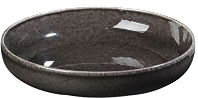 Broste Copenhagen 14533108 Nordic Coal Schale, Steingut, 22,5x4,8cm