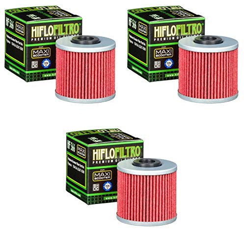 Hiflo 3x Filtri olio Kymco K-XCT 125 i 13-14 HF566 Acciaio/Plastica Ricambio per Moto cruiser