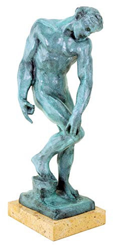 Kunst & Ambiente - Adam oder The Creation of Man - Auguste Rodin Skulptur - Bronzefigur - Deko Figur in Bronze - Musée du Louvre