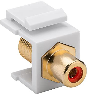 Logilink Cinch Multimedia Durchführungskupplung zum Einbau in Keystone Panels oder Anschlussdosen