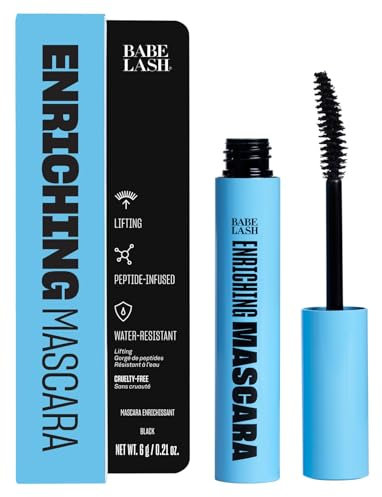 Babe Original Enriching Mascara - Smudge Proof, Long Lasting No Clump Formula, Buildable Volume, Water Resistant, Dramatic Black