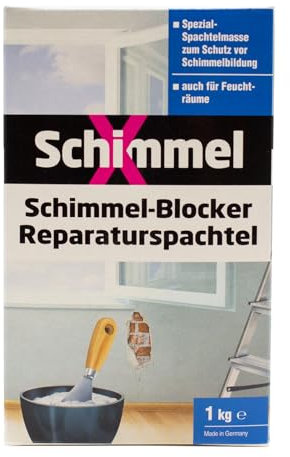 PUFAS Schimmel-Blocker Reparaturspachtel, Spezialmasse, weiß, hochviskos, 1.000 g, Eimer