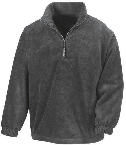 Result Unlined Active 1/4 Zip Anti-Pilling Fleece Top (XL) (Oxford Grey)