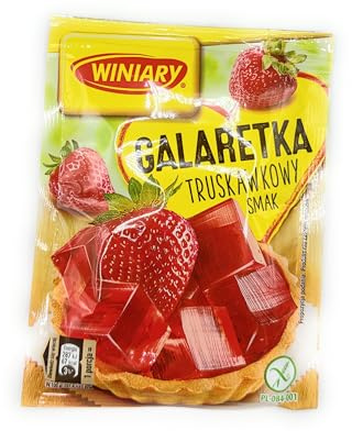 Winiary Galaretka o Smaku Truskawkowym Strawberry Jelly Mix (5er-Pack)