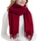 Landisun Schal für Damen, Winter, Pashmina, Schal, Wraps, Winter, Kaschmir, Hochzeit, warm, Weihnachten, Burgunder, Regulär