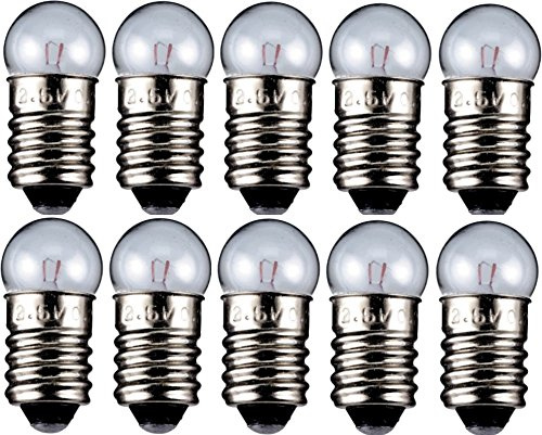 10er Set WireThinX Kugelförmige Lampe 1,14 W, 3,8 V - Sockel E10-11,5 x 24 mm - L3