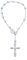 Bling Jewelry Religiöses Jesus-Kruzifix Unendlichkeit Kreuz Jungfrau Maria Rosenkranz Gebetsperlen .925 Sterling Silber Armband für Frauen Kommunion 3MM Perle 7 Zoll