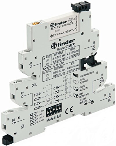 Finder Serie 39 Master Timer-Schnittstelle mit Relais, 12 V, Wechselstrom/Gleichstrom