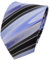 TigerTie Designer Krawatte in blau schwarz silbergrau gestreift